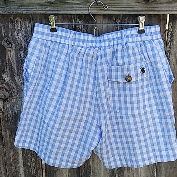 Southern Proper Blue and White Plaid Shorts Size L - Picture 5 of 6